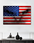 Plakat - USA flag med eagle eyes