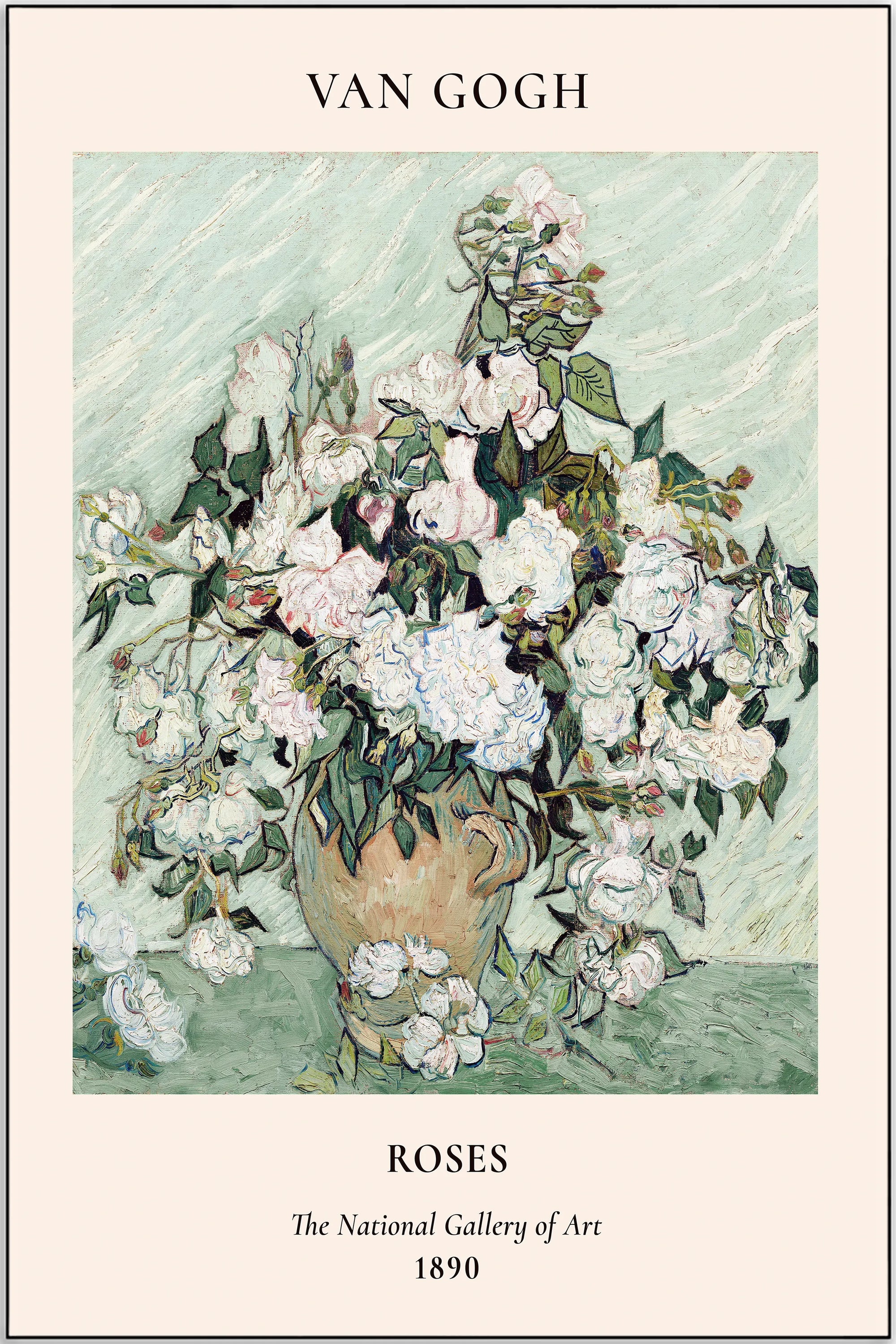 Plakat - Van Gogh - Roses 1890 kunst - admen.dk