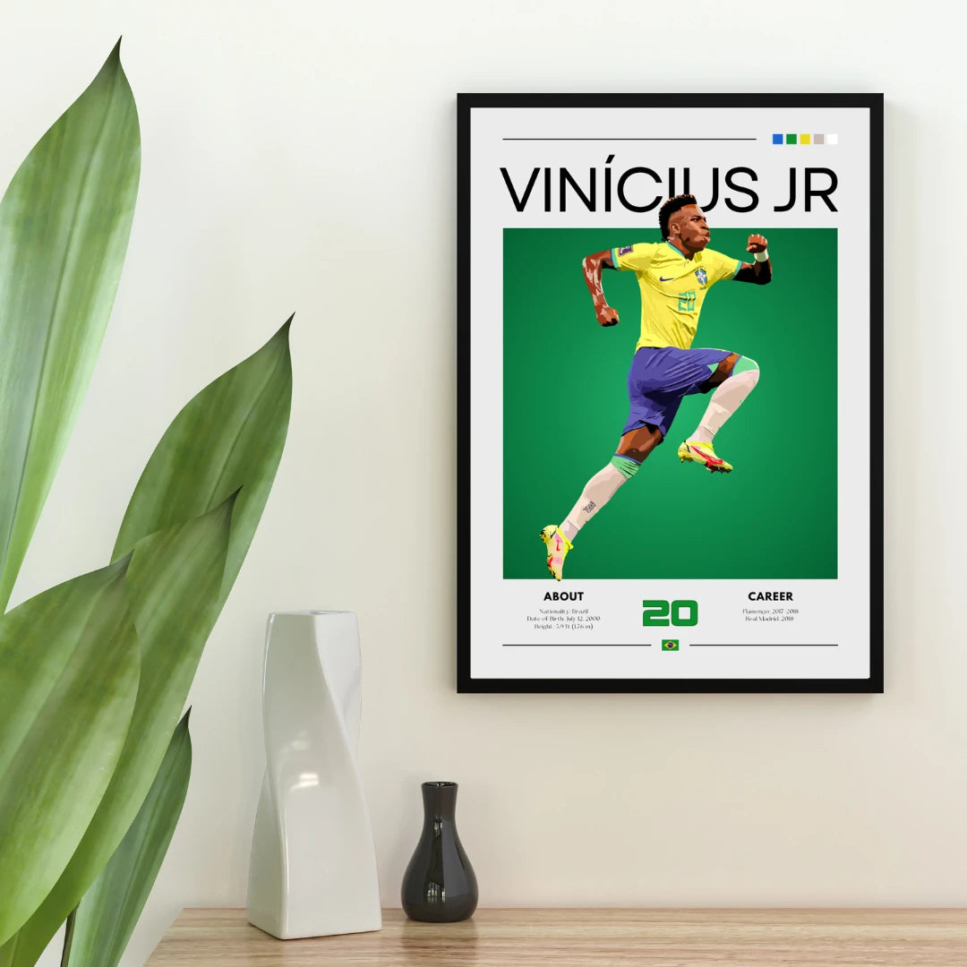 Plakat - Vinicius Jr. i grafisk look - Admen.dk