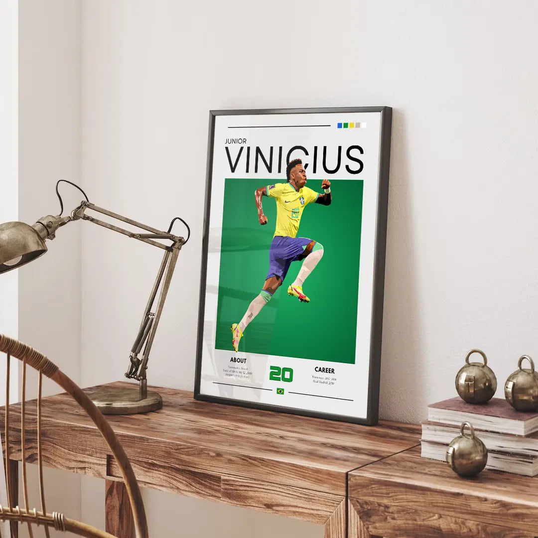 Plakat - Vinicius Jr. i grafisk look - admen.dk