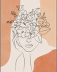 Plakat - Woman head abstract kunst - admen.dk