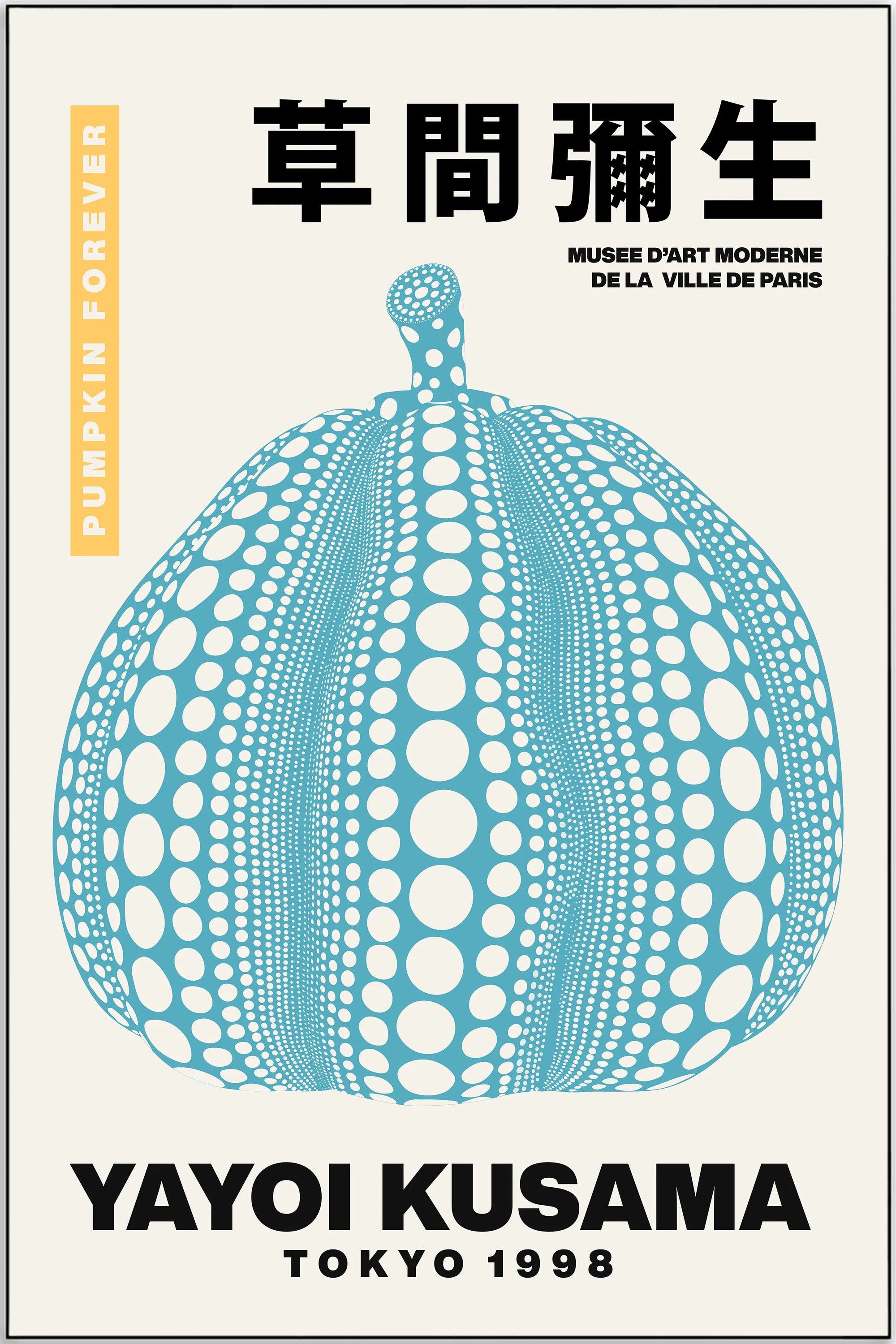 Plakat - Yayoi Kusama - Pumpkin blue forever kunst - admen.dk