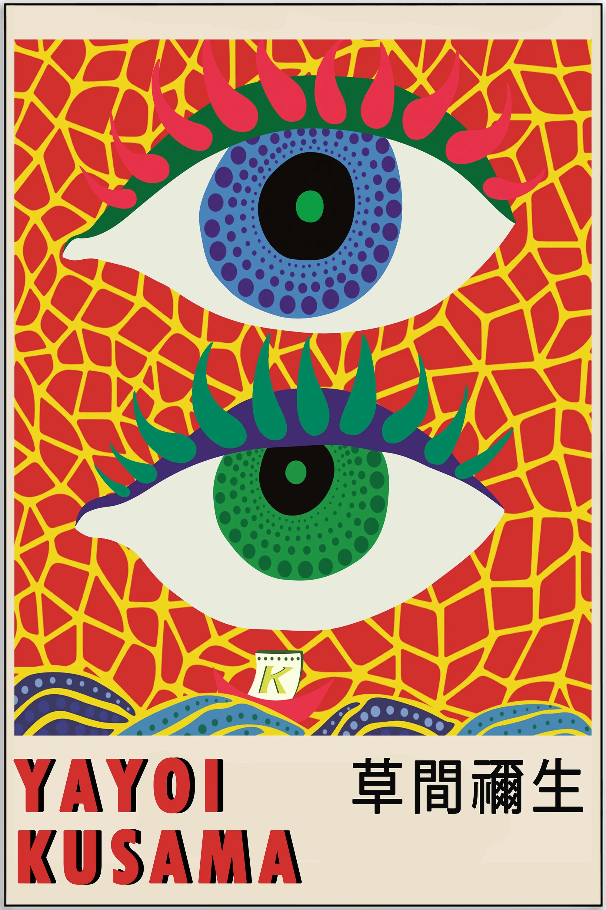 Plakat - Yayoi Kusama - Two Eyes - admen.dk