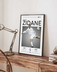 Plakat - Zinedine Zidane Real Madrid look - Admen.dk