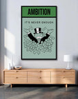 Plakat - Ambition citat - admen.dk