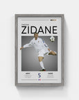 Plakat - Zinedine Zidane Real Madrid look - admen.dk