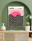 Plakat - Bauhaus pink kunst - admen.dk