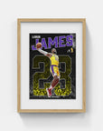 Plakat - Lebron James i flyvende fart - admen.dk