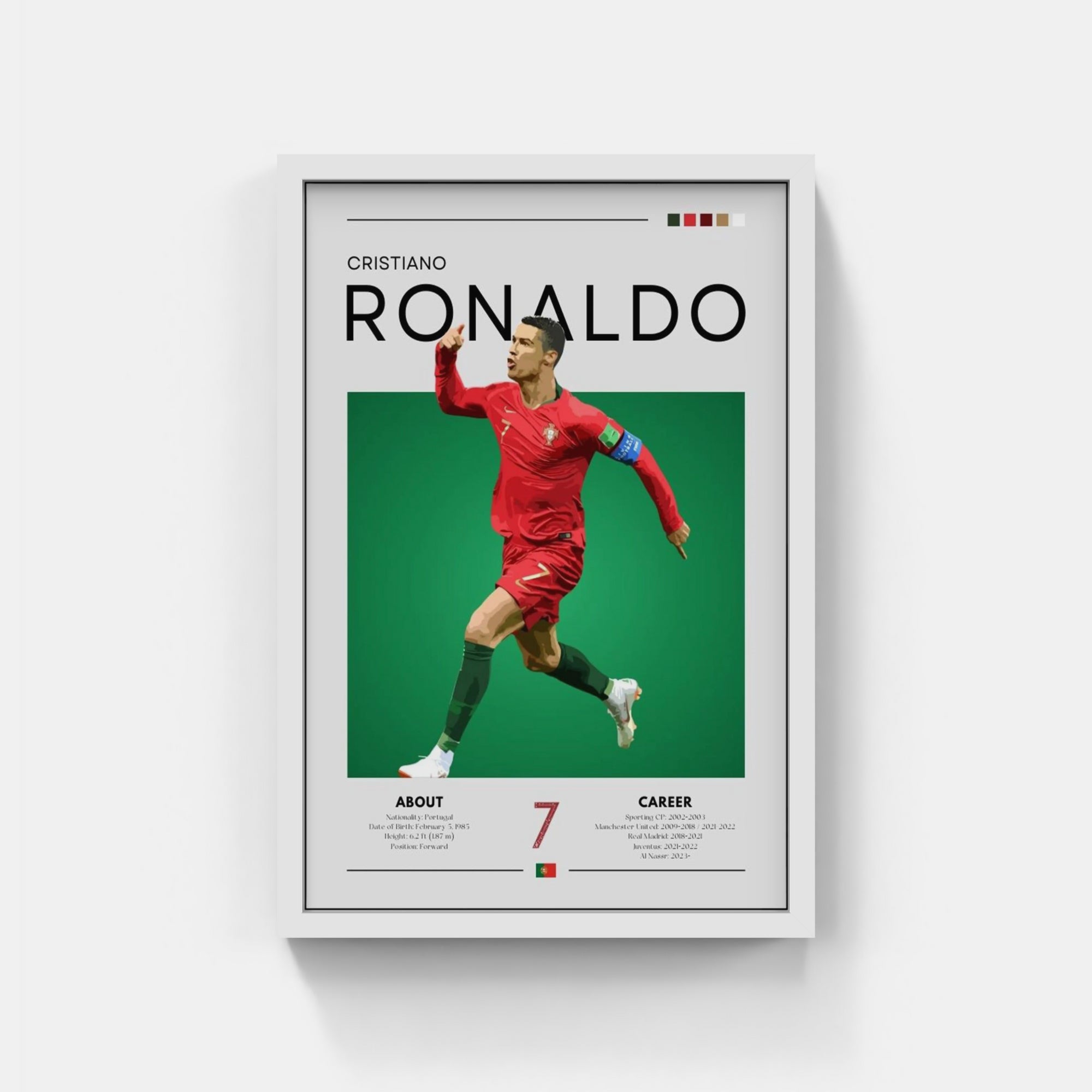 Plakat - Ronaldo Portugal look - admen.dk