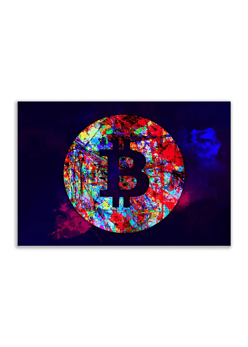 Plakat - Bitcoin colors kunst - admen.dk