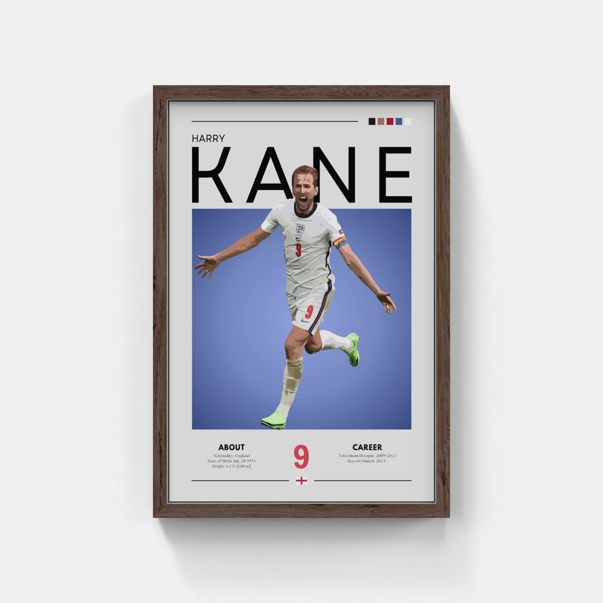 Plakat - Harry Kane grafisk look - admen.dk