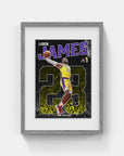 Plakat - Lebron James i flyvende fart - admen.dk