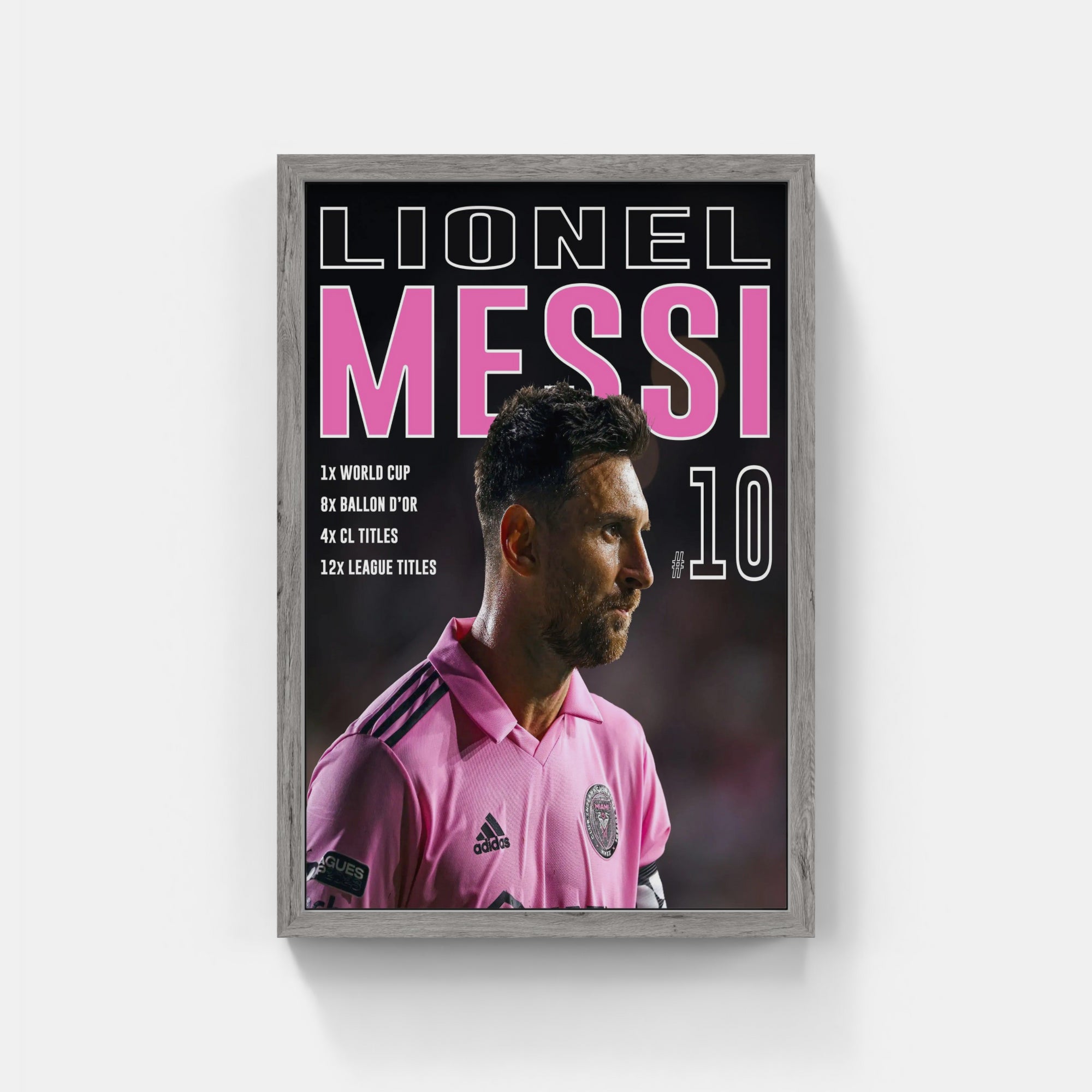 Plakat - Messi nr. 10  - Inter Miami kunst - admen.dk