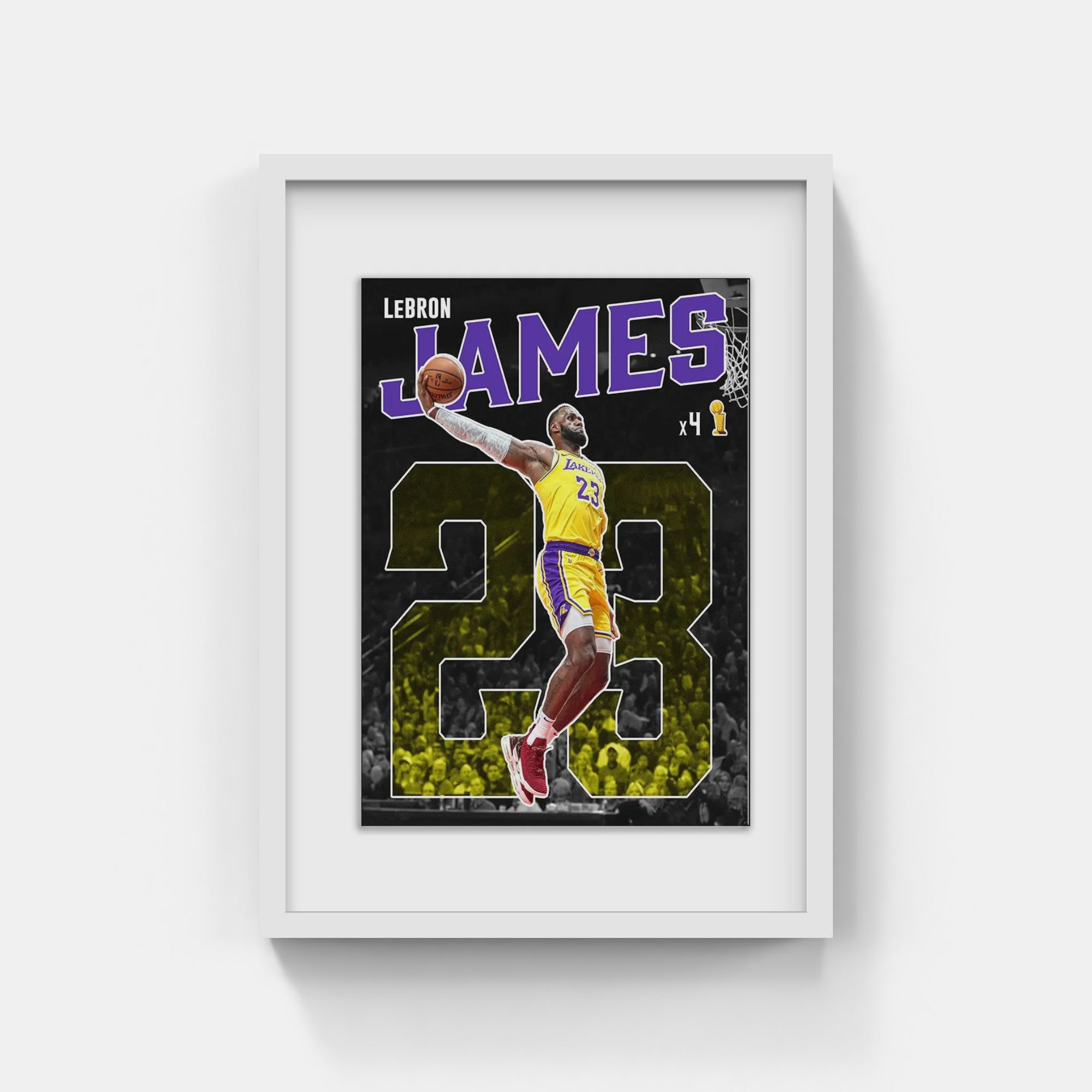 Plakat - Lebron James i flyvende fart - admen.dk