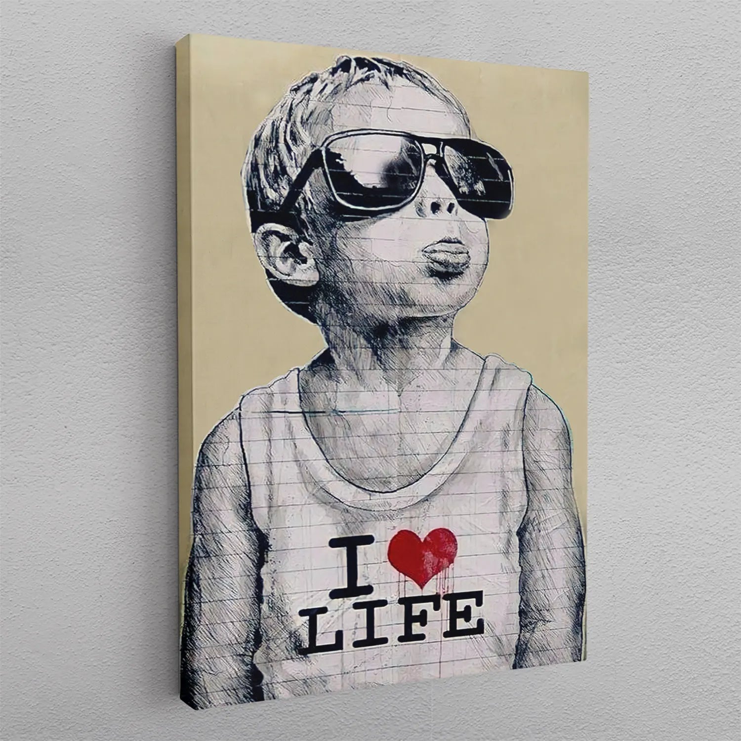 Canvas - I love life kunst - admen.dk