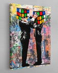 Canvas - Mr. Brain cube kunst - admen.dk