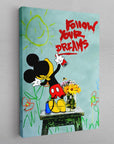 Canvas - Mickey Follow your dreams kunst - admen.dk