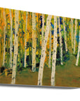 Canvas - Birch Trees GREEN