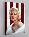 Canvas - Marilyn Monroe med pels - admen.dk