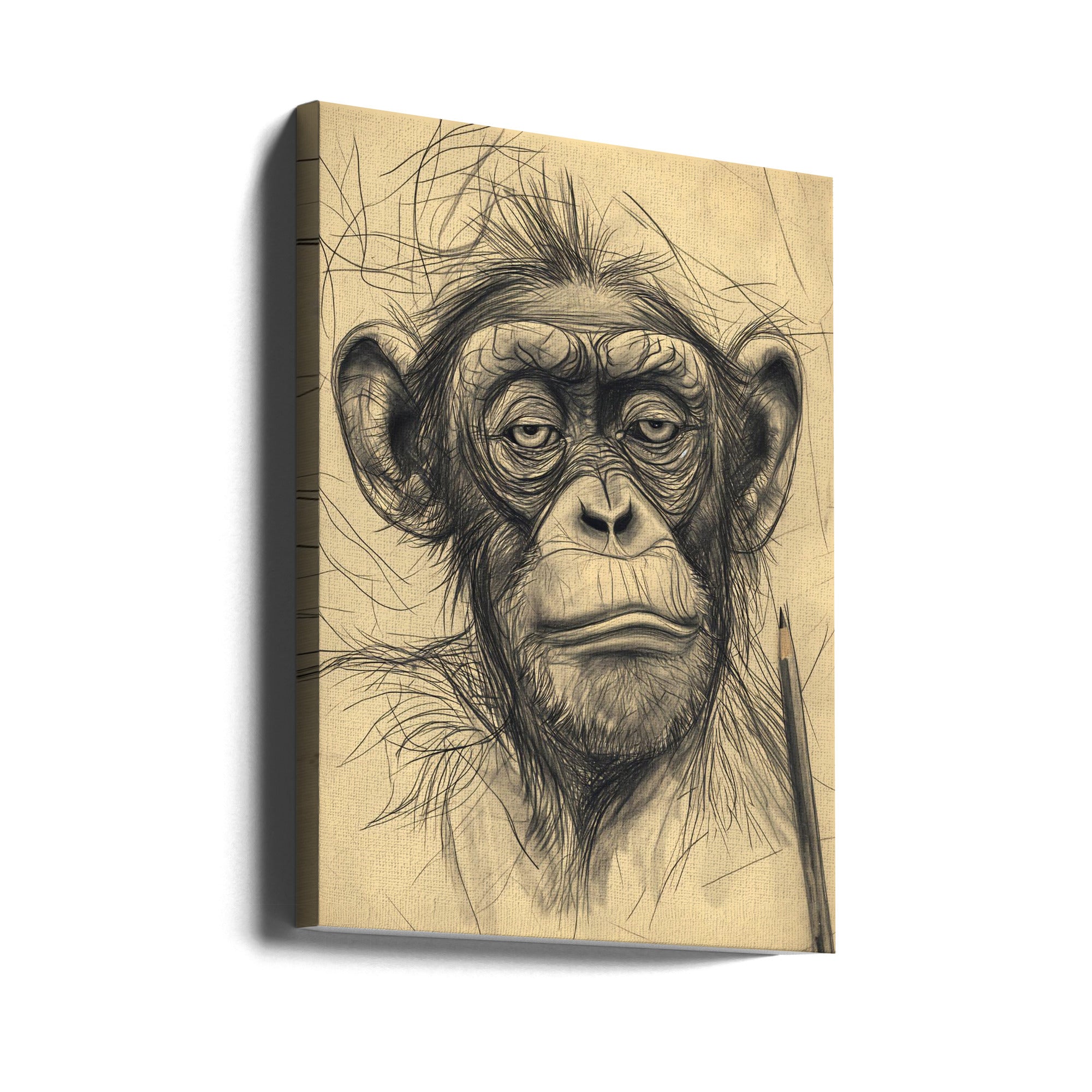 Canvas - Monkey drawing