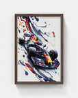 Plakat - Formel 1 Flammer watercolor - admen.dk