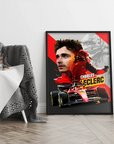 Plakat - Charles Leclerc style - admen.dk