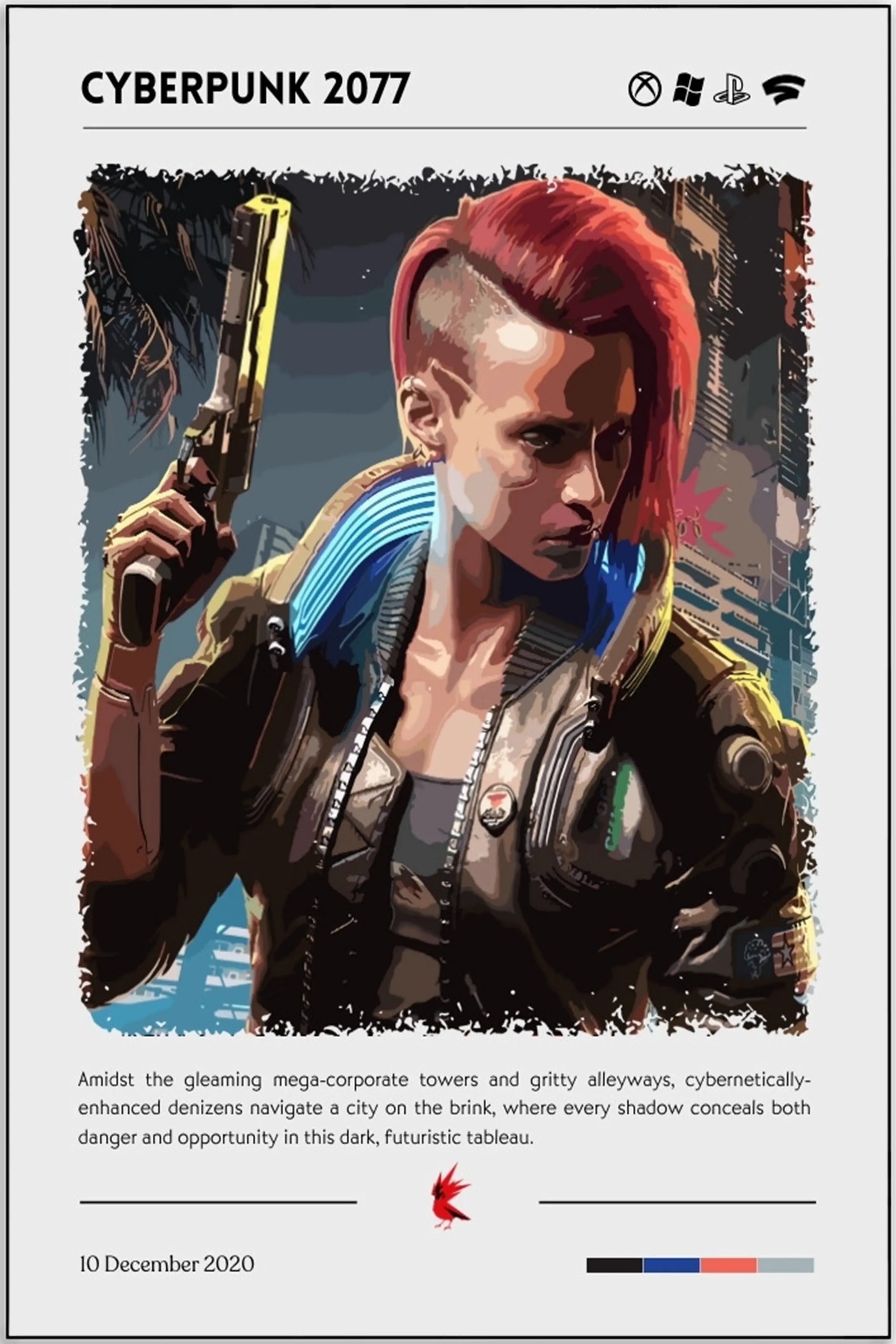 Plakat - Cyberpunk 2077 kunst - admen.dk