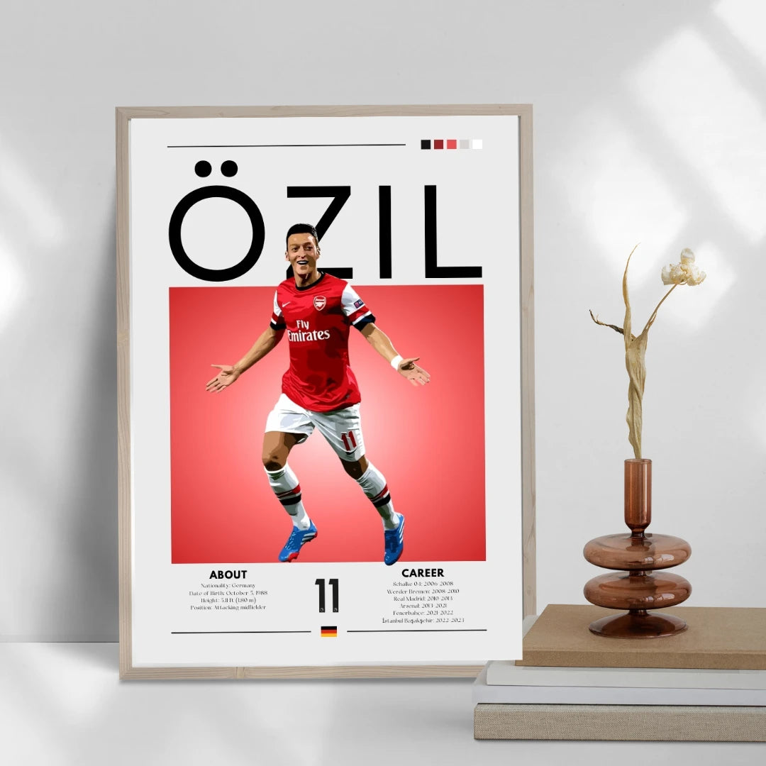 Plakat - Mesut Øzil grafisk look