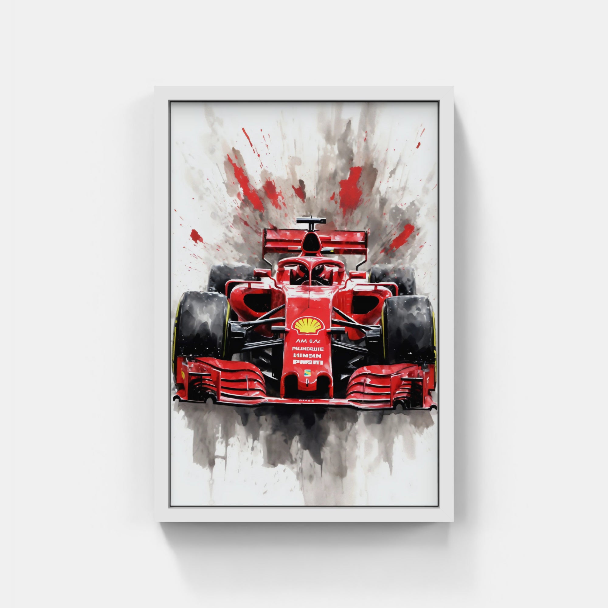 Plakat - Formel 1 Ferrari watercolor - admen.dk