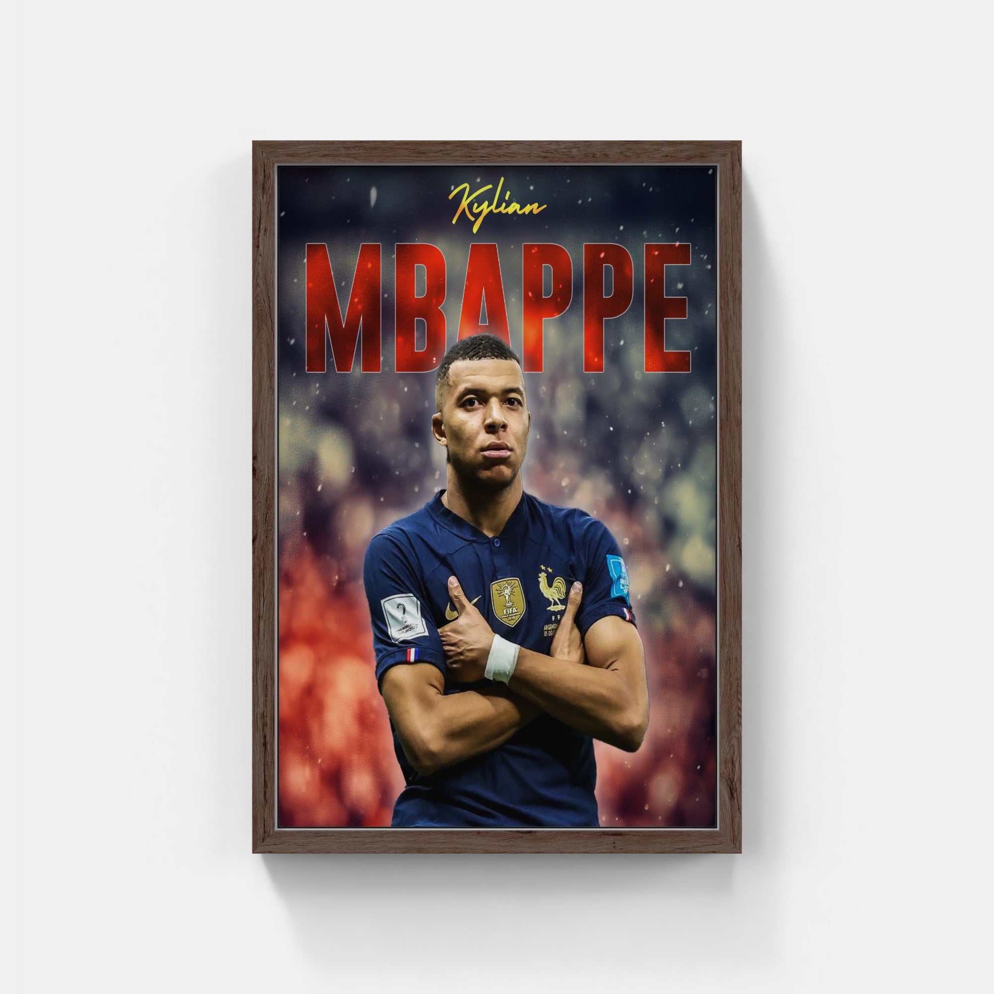 Plakat - Kylian Mbappe fodbold kunst - admen.dk