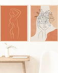 Plakat - Woman head abstract kunst - admen.dk