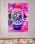 Plakat - Hublot pink ur kunst - admen.dk