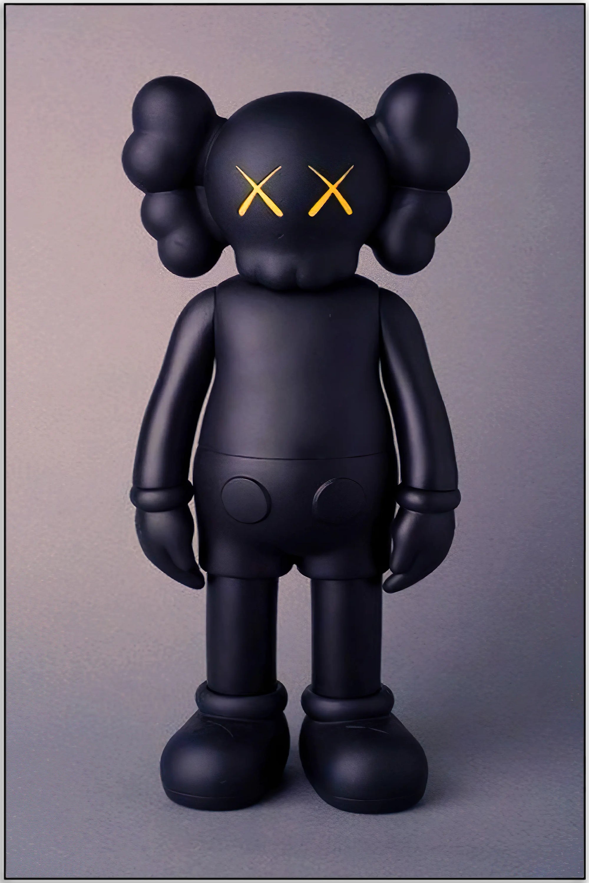 Plakat - Kaws i sort kunst - admen.dk