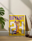 Plakat - Kobe Bryant 24 - admen.dk