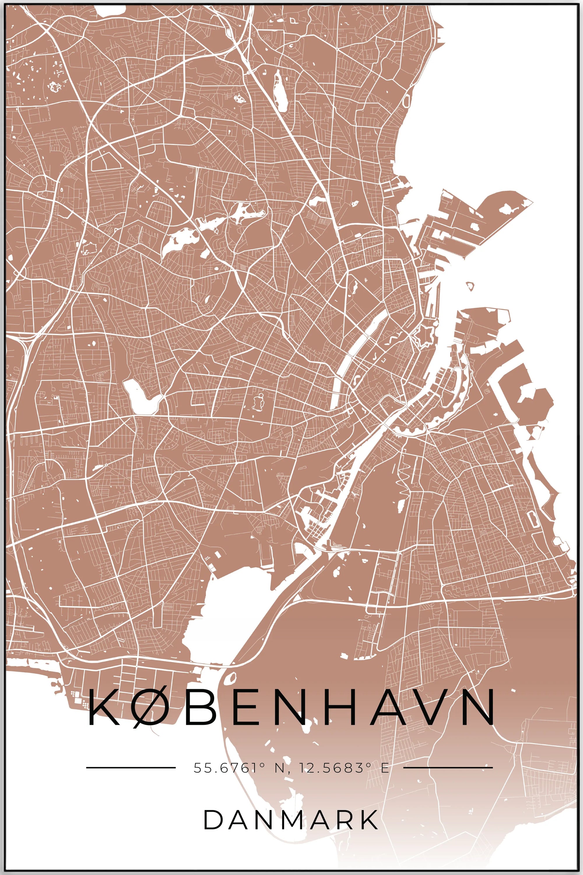 Plakat - København - rød - admen.dk