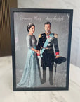 Plakat - Kong Frederik og dronning Mary kunst - admen.dk