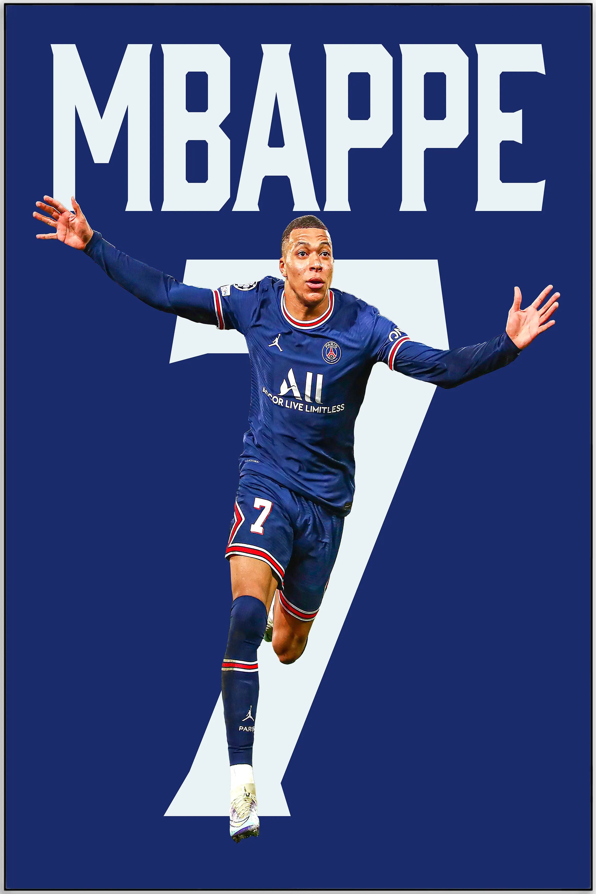 Plakat - Kylian Mbappe efter sejr - admen.dk