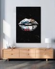 Plakat - Grey lips kunst - admen.dk