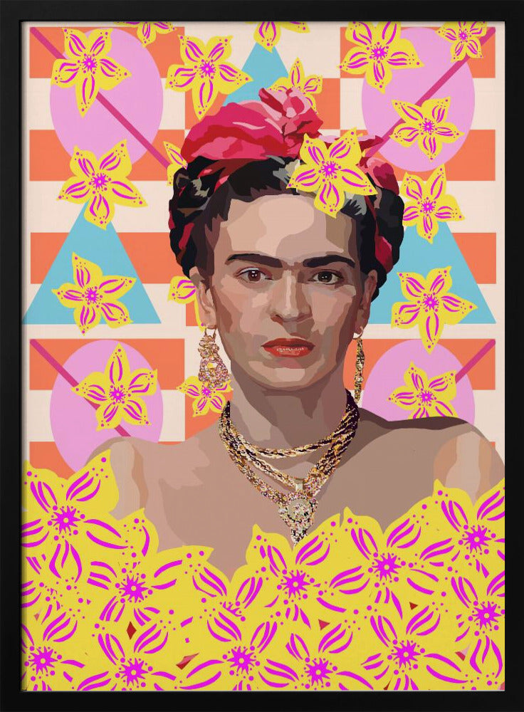 Poster - Frida with flowers