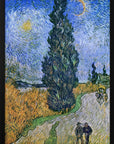 Poster - Vincent Van Gogh's Road With Cypress and Star 1890