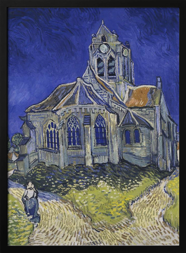 Poster - Vincent Van Gogh&#39;s the Church At Auvers (1890)