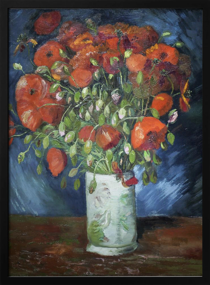 Poster - Vincent Van Gogh&#39;s Vase With Poppies (1886)