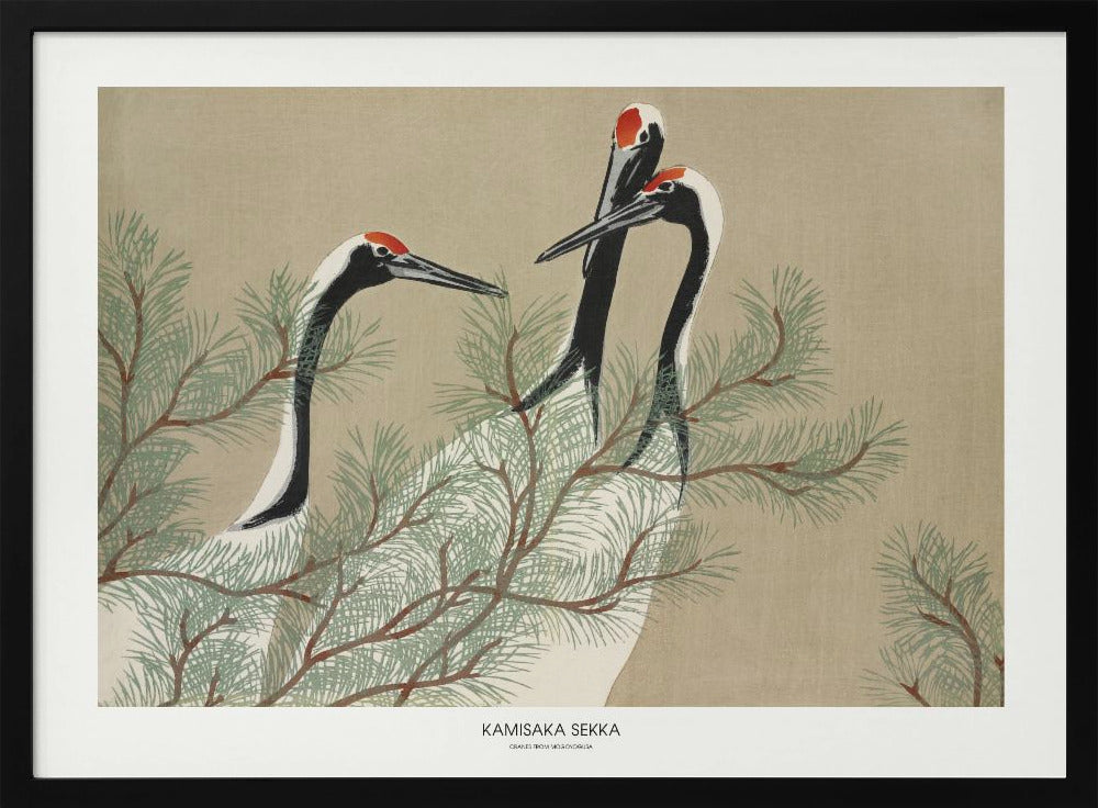 Plakat - Cranes From Momoyogusa