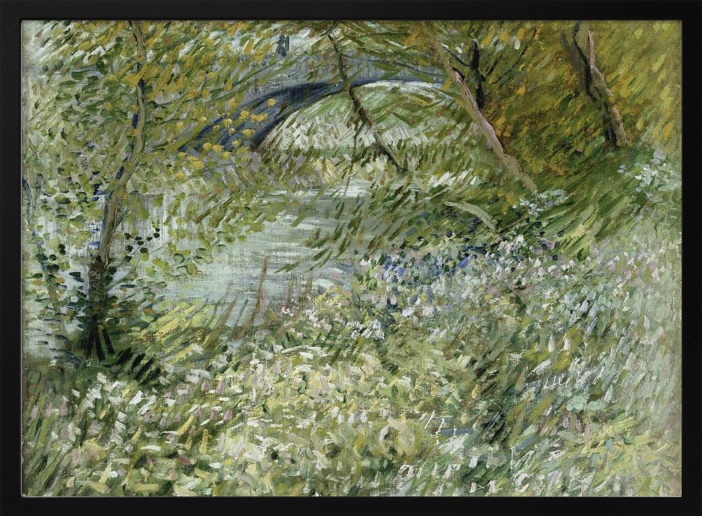 Poster - Vincent Van Gogh&#39;s River Bank In Springtime (1887)