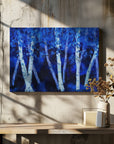 Canvas - Birch Trees BLUE