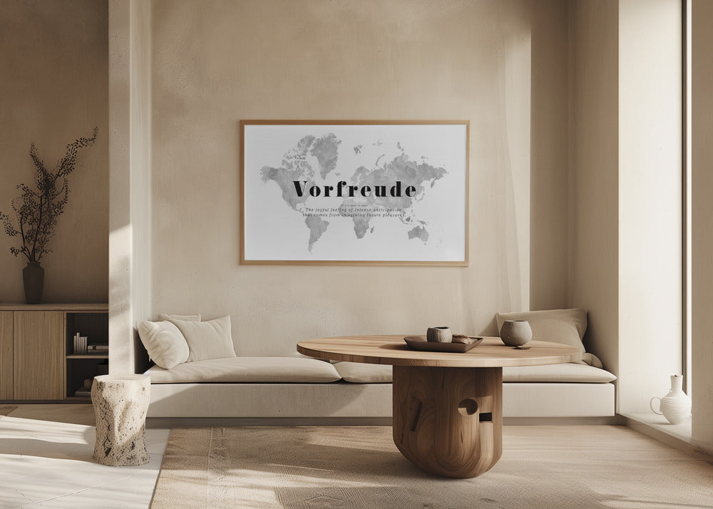 Plakat - Vorfreude world map