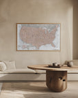 Plakat -  Highly detailed map of the United States, Lynette