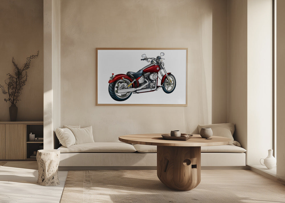 Poster - Red Motorbike 04