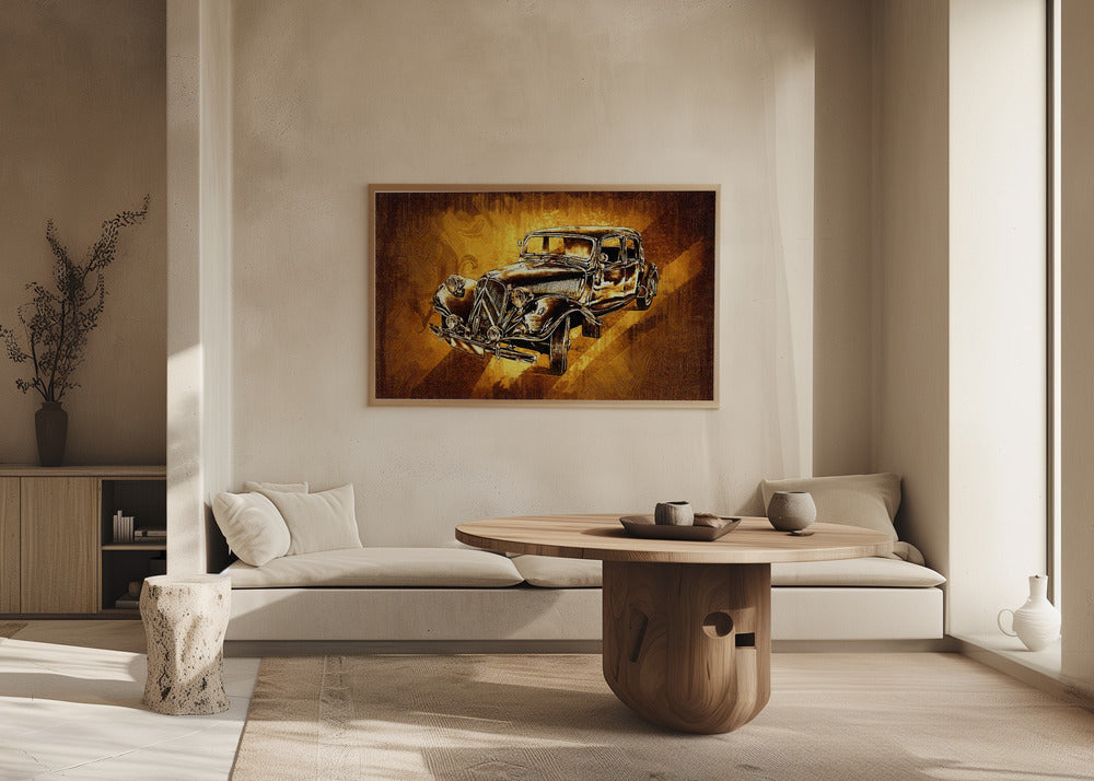 Plakat - Classic Car - Sepia Illustration 83