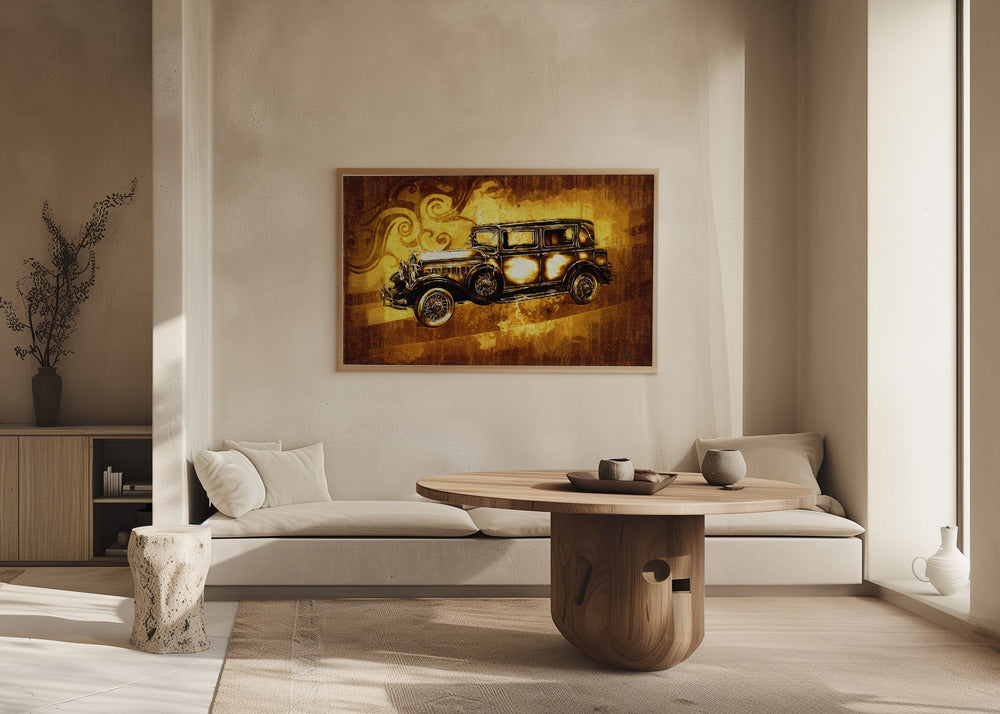 Plakat - Classic Car - Sepia Illustration 85